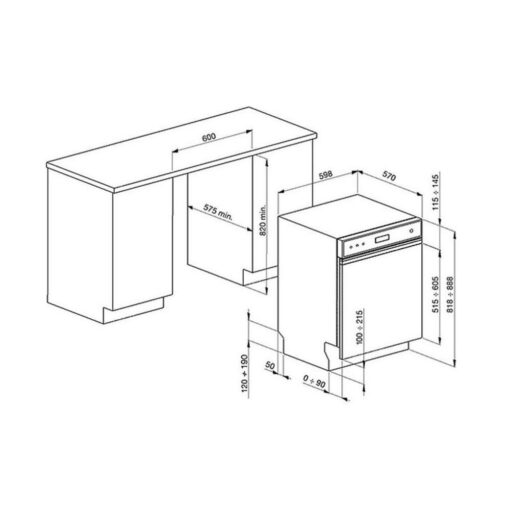 máy rửa bát 13 bộ Smeg PL4338XDE