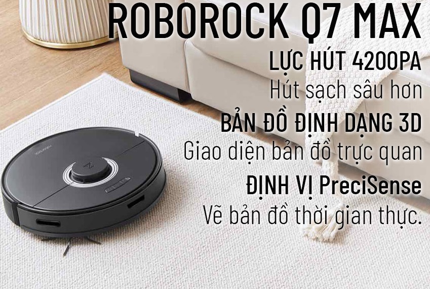 Robot Hút Bụi Lau Nhà Roborock Q7 Max – Bản Quốc Tế