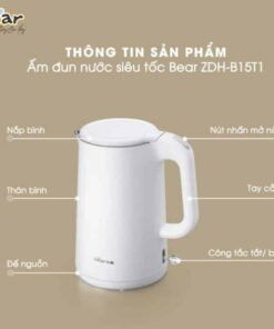 Bình đun nước siêu tốc Bear ZDH-B15T1