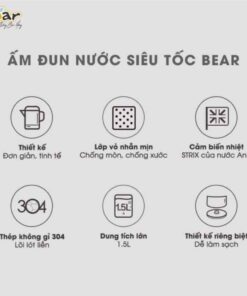 Bình đun nước siêu tốc Bear ZDH-B15T1