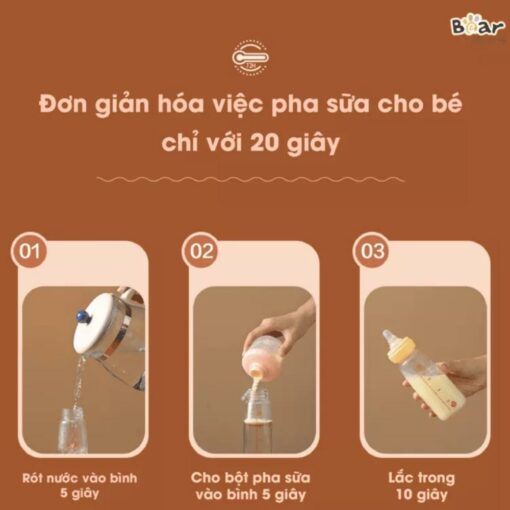 Máy đun và hâm sữa đa năng Bear D12D1