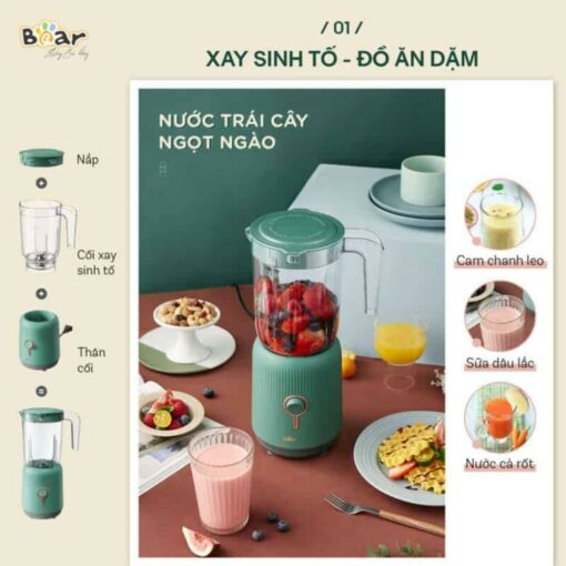 Máy xay sinh tố Bear 3 trong 1 BL-B10V2