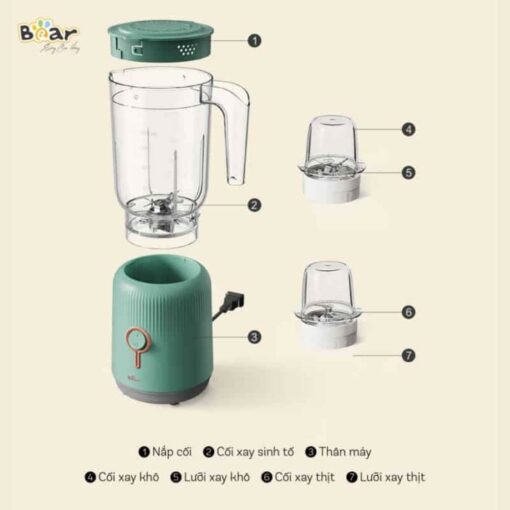 Máy xay sinh tố Bear 3 trong 1 BL-B10V2