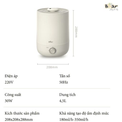 Máy Phun Sương Tạo Ẩm Bear JSQ-C45U1